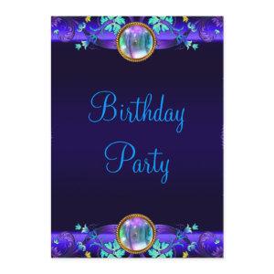 Royal Blue Purple Birthday Party