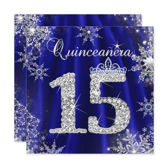 Royal Blue Quinceanera 15th Elite Elegant Birthday
