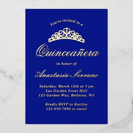 Royal Blue Quinceanera Foil