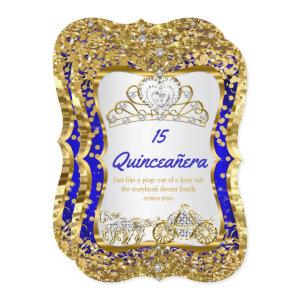 Royal Blue Quinceanera Magical Tiara Gold