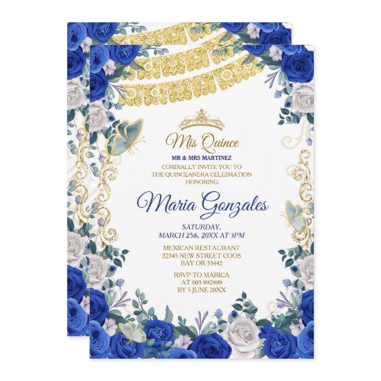 Royal Blue Quinceanera Mexican Girl 15th Birthday