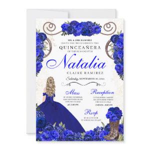Royal Blue Ranchero Princess Quinceanera