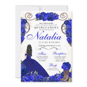Royal Blue Ranchero Princess Quinceanera
