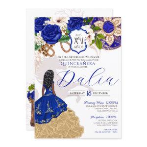 Royal Blue Rose Western Charro Crest Quinceanera I
