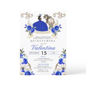 Royal Blue Roses Cowgirl Western Ranch Quinceañera