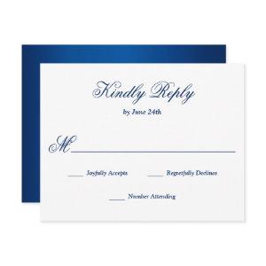 Royal Blue RSVP Card