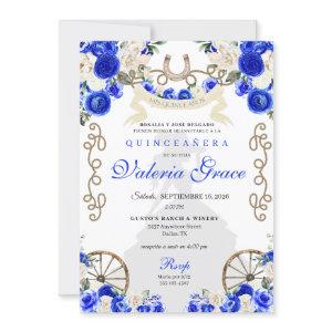 Royal Blue Rustic Western Charro Woman Quinceañera