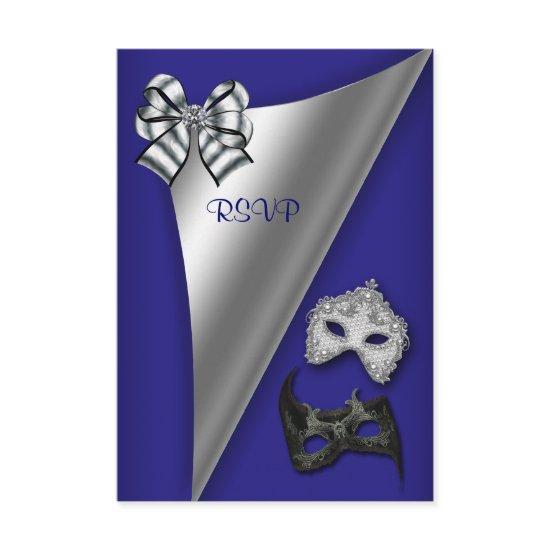 Royal Blue Silver Sweet Sixteen Masquerade Party