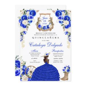 Royal Blue Western Fairytale Princess  Quinceañera