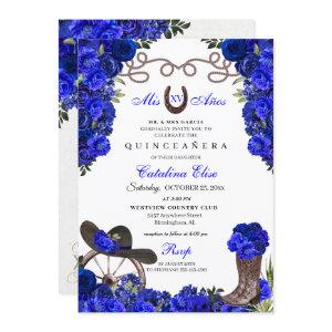 Royal Blue Western Ranchero Quinceanera