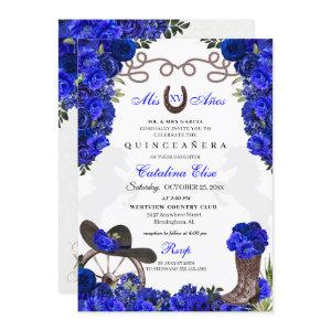 Royal Blue Western Ranchero Quinceanera