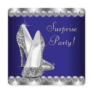 Royal Blue Womans Surprise Birthday Party