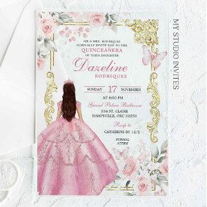 Royal Blush Pink Princess Quinceañera Acrylic