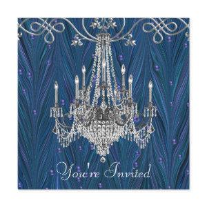 Royal Navy Blue Chandelier Party
