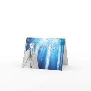 Royal Navy Blue Dress Thank You Cards