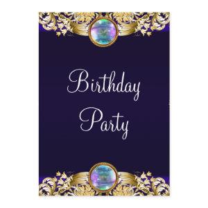 Royal Navy Blue Gold Womans Birthday Party