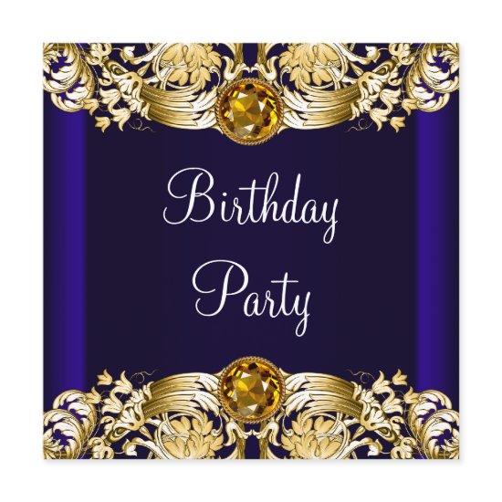 Royal Navy Blue Gold Womans Birthday Party