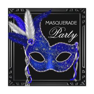 Royal Navy Blue Mask Masquerade Party