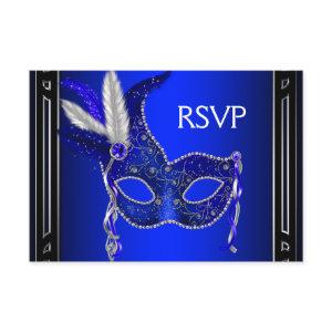 Royal Navy Blue Mask Masquerade Party RSVP