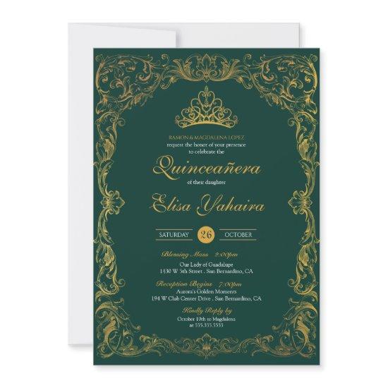 Royal Ornament Emerald Green Fancy Elegant Quince