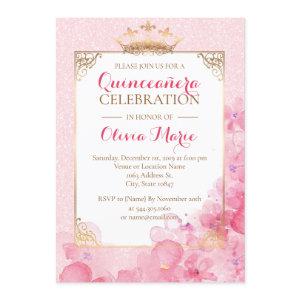 Royal Pink and Gold Quinceanera