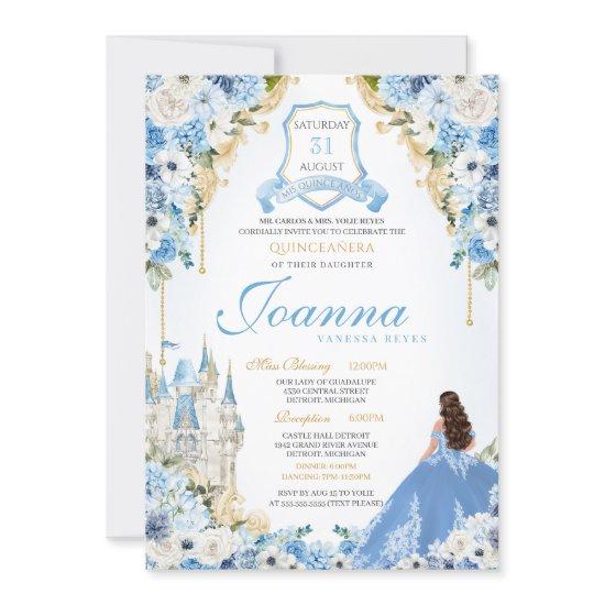 Royal Princess Light Blue Cinderella Quince V4