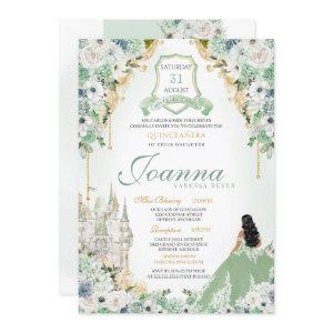 Royal Princess Mint Green & Gold Quinceanera