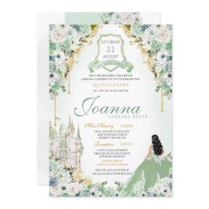 Royal Princess Mint Green & Gold Quinceanera