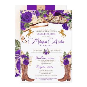 Royal Purple Rose Fancy Western Charro