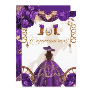 Royal Purple Western Charro 2-Sided Quinceanera