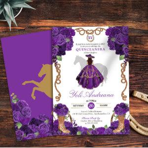 Royal Purple Western Charro Vestidos Quinceanera
