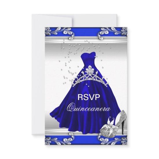 RSVP Quinceanera 15th Birthday Royal Blue Dress
