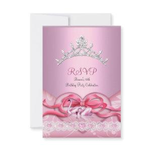 RSVP Quinceanera White Pink Swans Tiara Heart