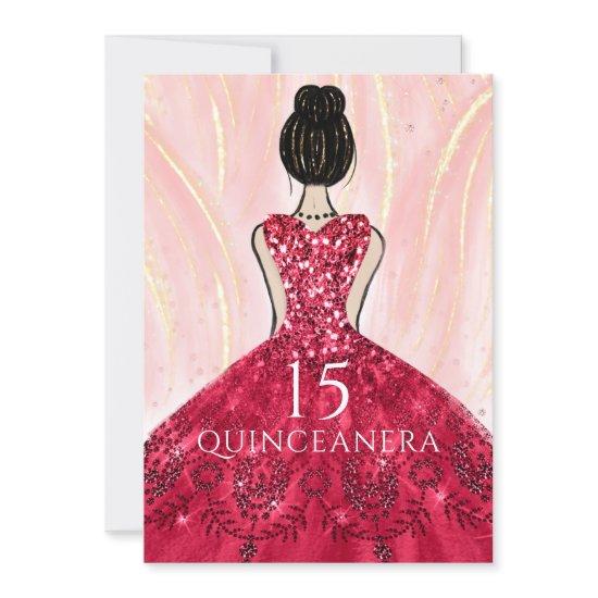 Ruby Red Princess Dress Quinceanera Party