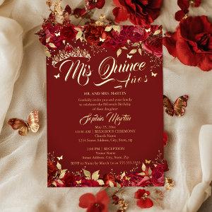 Ruby Rose Red Mis Quince Quinceanera  Foil