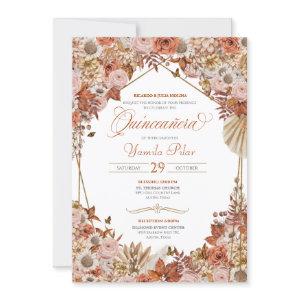 Rust Orange Leaves Autum Falll Floral Quinceanera