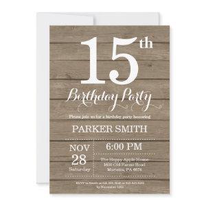 Rustic 15th Birthday