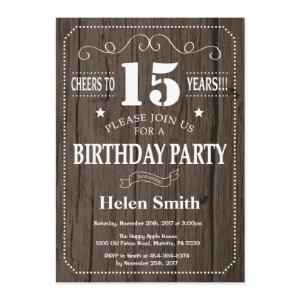 Rustic 15th Birthday