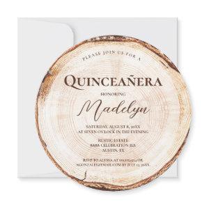 Rustic 15th birthday Quinceanera Wood Grain