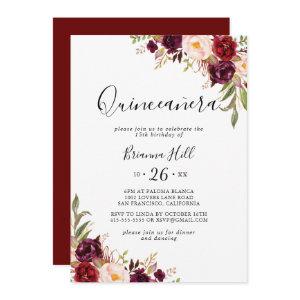 Rustic Boho Colorful Floral Quinceañera