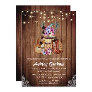 Rustic Boots Cowgirl Quinceañera 15th Birthday