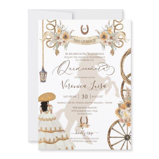 Rustic Charro Floral Boho Country Quinceanera v2
