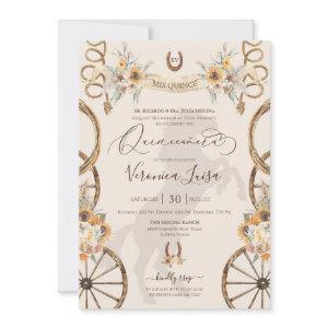 Rustic Charro Sunflowers & Boho Floral Quinceañera