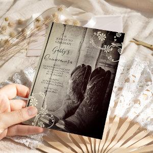 Rustic Cowboy Boots Western Quinceanera Party