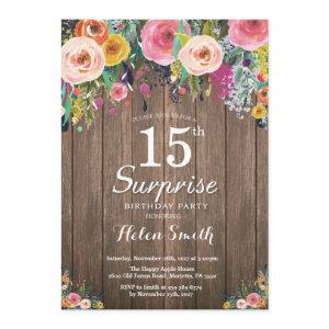 Rustic Floral Surprise 15th Birthday
