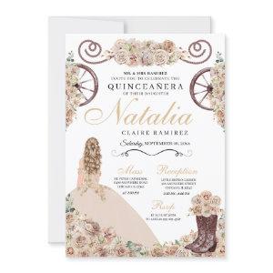 Rustic Gold Chamagne Western Quinceanera
