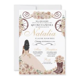 Rustic Gold Chamagne Western Quinceanera