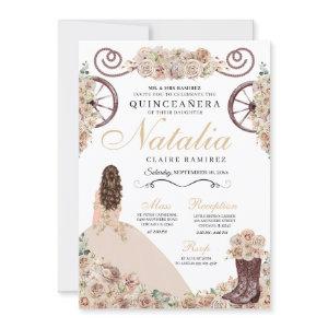 Rustic Gold Chamagne Western Quinceanera