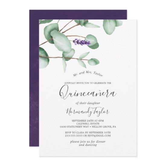 Rustic Lavender and Eucalyptus Quinceañera