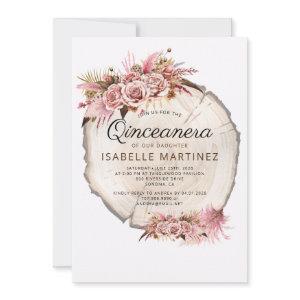 Rustic Quinceanera Blush Pink Roses Floral